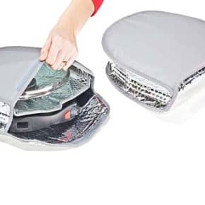 Pan-Safe protective cover: padded protective bag for the pan set with integrated compartment for the glass lid