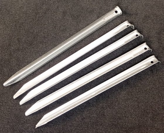 Brandrup tent stake camping accessories: 5 x tin pegs - Herring 30 cm for earth and hard sand ground - Wiest Online Shop for camper and van equipment