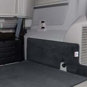 Protective mat for right: Rear cargo area VW T6 / T5 California (without Beach), "Titanium black", protective mat for rear cargo area VW T6 / T5 California (without Beach), "Titanium Black", Product No.:100708595