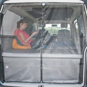 FLYOUT mosquito net for VW T5 California Beach until 2010: Tailgate opening