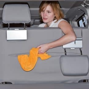 Second Skin protective cover for the 2-seater bench seat / bed in the VW T6.1/T6 California Ocean and Coast with cut-out for Isofix bracket in the "Circuit Palladium" design