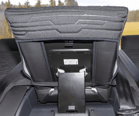 Second Skin protective cover for the seat with 3 seats with center armrest in the VW T6.1 / T6 Multivan in the design "Circuit Titanium Black"