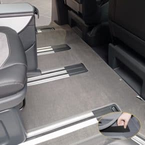 Brandrup carpet - velor carpet for the passenger compartment with 2 sliding doors of the VW T6.1 T6 T5 Multivan and Beach in palladium design