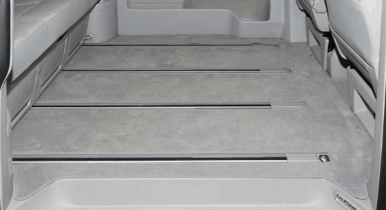 Velor carpet for passenger compartment for VW T6.1 Beach Camper with 3-seater bench and 1 sliding door