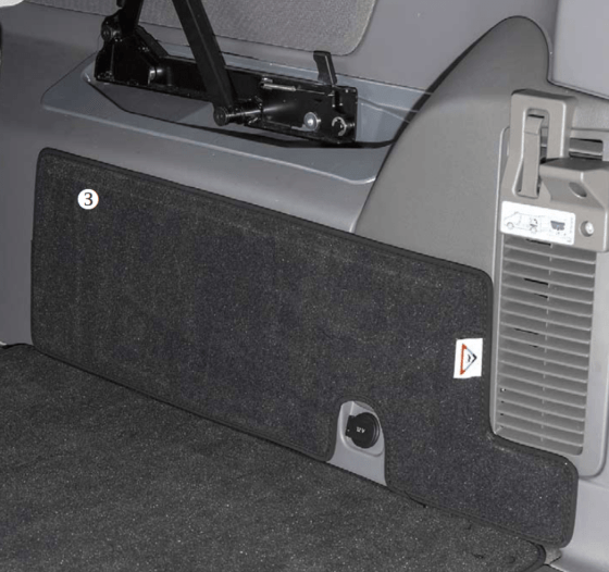 Brandrup protective mat - velor carpet for the hold of the VW T6.1 / T6 / T5 California (without beach) in the design "titanium black"