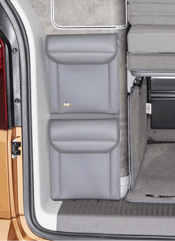 UTILITY 2 pockets for attachment to the rear of the wardrobe (under the flap) in the VW T6.1 / T6 / T5 California