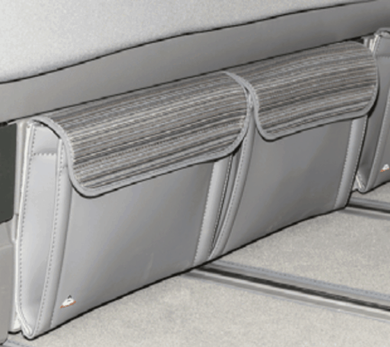 2 Brandrup Utility bags for the front of the bed box in the VW T6.1 / T6 / T5 California in the design "Mixed Dots"