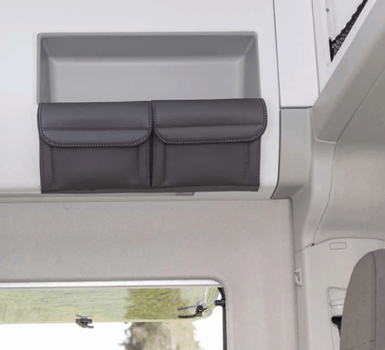 Utilities 2 pockets for the storage cabinet on the right above the seating area in the VW Grand California 680