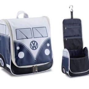 VW toiletry bag in blue / gray "VW T1 Summer Edition" from the VW commercial vehicles collection