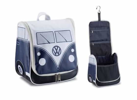 VW toiletry bag in blue / gray "VW T1 Summer Edition" from the VW commercial vehicles collection