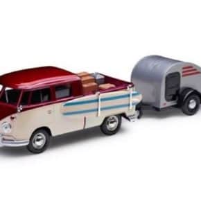 Sammlermodell VW T1 Pickup mit Wohnanhänger im Maßstab 1:24 - Wiest Online Shop für Camper- und Van-Zubehör