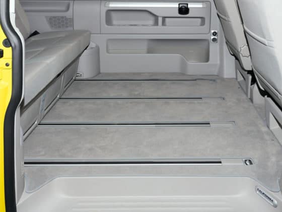 Brandrup Teppich (Velours) für Fahrgastraum des VW T6.1 Beach Tour / Multivan mit 3er-Bank und 2 Schiebetüren im Design "Palladium"