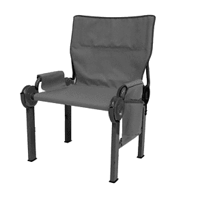 Der Disc-O-Bed Disc-Chair ist leicht auseinander genommen und in einer kleinen Tasche transportierbar, trotzem sehr robust, schmutzabweisend und pflegeleicht