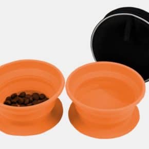 Disc-O-Bed Dog-Bowl - Faltbarer Futternapf 2-er Set - zwei faltbare Silikonnäpfe, platzsparend und perfekt für alle Campingabenteuer