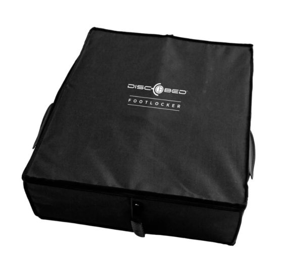 Disc-o-bed Footlocker - Aufbewahrungssystem für Kleidungsstücke unterwegs - unter dem Feldbett