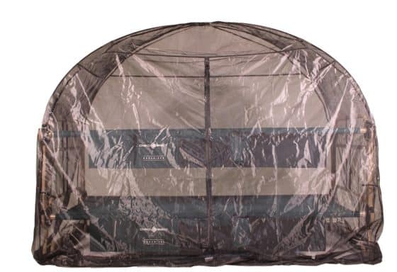 Mosquito net with frame - extension for Disc-O-Bed camping bed - This allows you to enjoy an insect-free night outdoors