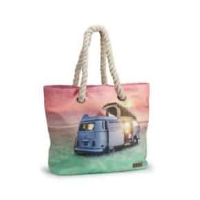 VW T1 beach bag with rope-like handles in VW T1 design