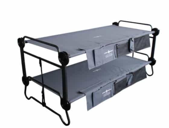 Doppel-Feldbett Disc-O-Bed XL mit Seitentaschen anthrazit