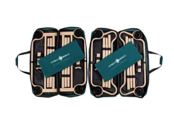 Double camp bed Disc-O-Bed XL with side pockets in green - The Disc-O-Bed XL is the ultimate luxury bed among camp beds