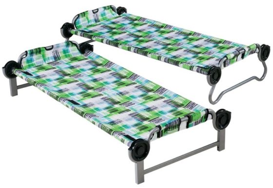 Kid-O-Bunk double bed from Disc-O-Bed Camping bed in block pattern for children standalone