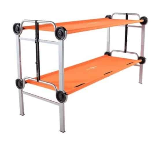 Double cot Disc-O-Bed Disc-Bunk cot in orange