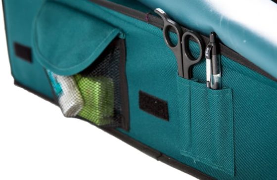 Disc-O-Bed Footlocker zur Aufbewahrung von Kleidung unter dem Feldbett - Seitentaschen für schnellen Zugriff