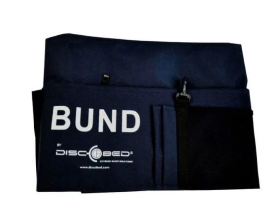 Bund-Bed Camp bed side pocket in blue as additional storage space for the Disc-O-Bed - Wiest online shop for camping accessories