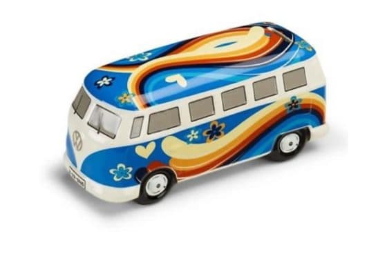 VW money box light blue in VW T1 design from the Heritage Collection - Wiest Online Shop for Brandrup and VW camper and van equipment