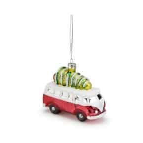 VW T1 Christmas Tree Pendant - Hand Painted Glass Christmas Decorations | Wiest Autohäuser online shop for camper and van equipment Article 5H9087790