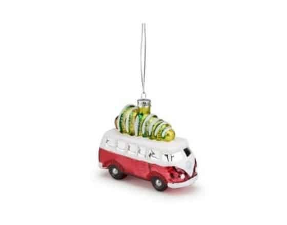 VW T1 Christmas Tree Pendant - Hand Painted Glass Christmas Decorations | Wiest Autohäuser online shop for camper and van equipment Article 5H9087790