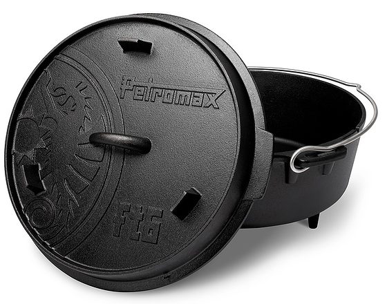 Petromax fire pot FT6 for 4-8 people - Dutch oven - cast iron with lid - ideal for fireplaces on camping holidays | Wiest online shop for campers