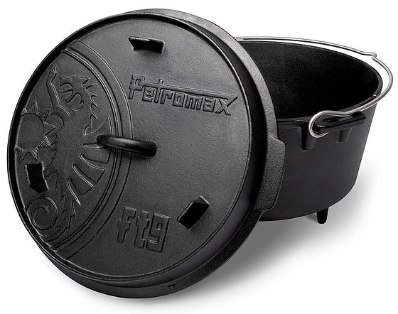 Petromax fire pot FT9 - Dutch oven with feet - cast iron with lid - ideal for fireplaces on camping holidays | Wiest online shop for campers