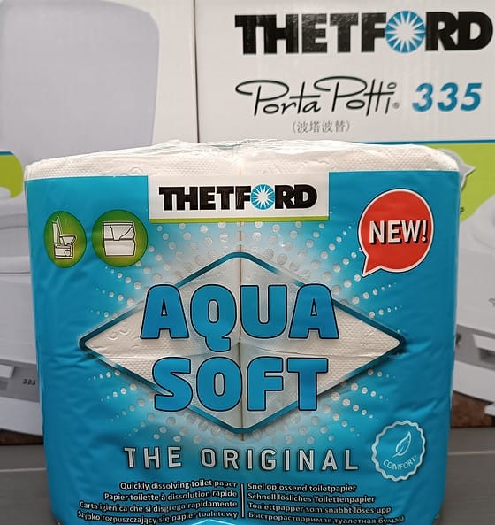 Thetford Aqua Soft toilet paper - Soft, easily soluble paper for the camping toilet e.g. Porta Potti 335 for the VW T5 / T6 / T6.1 models