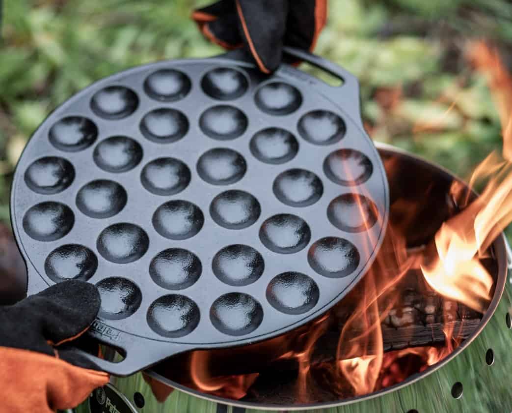Petromax pan poff30 for poffertjes - poffertjes pan for up to 30 mini pancakes at the campfire